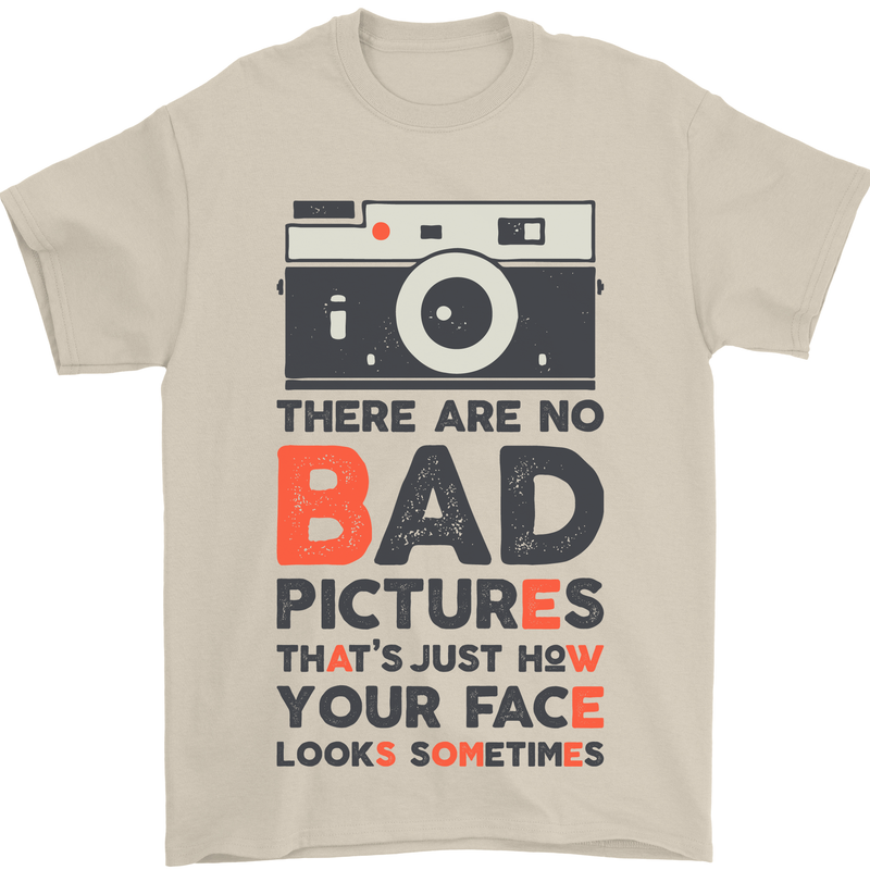 Photography Your Face Funny Photographer Mens T-Shirt Cotton Gildan Sand
