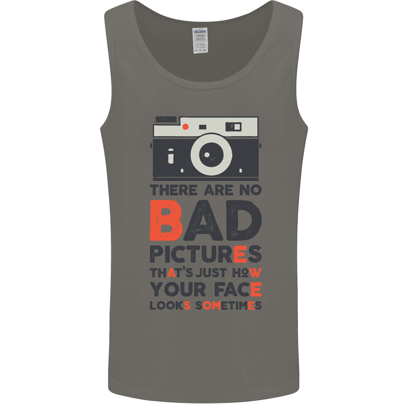 Photography Your Face Funny Photographer Mens Vest Tank Top Charcoal