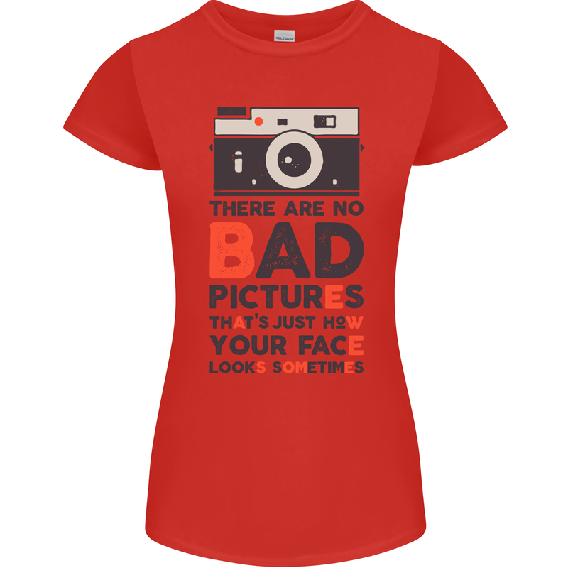 Photography Your Face Funny Photographer Womens Petite Cut T-Shirt Red