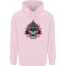Pickelhaube Skull Prussian Helmet Biker Childrens Kids Hoodie Light Pink
