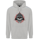 Pickelhaube Skull Prussian Helmet Biker Childrens Kids Hoodie Sports Grey