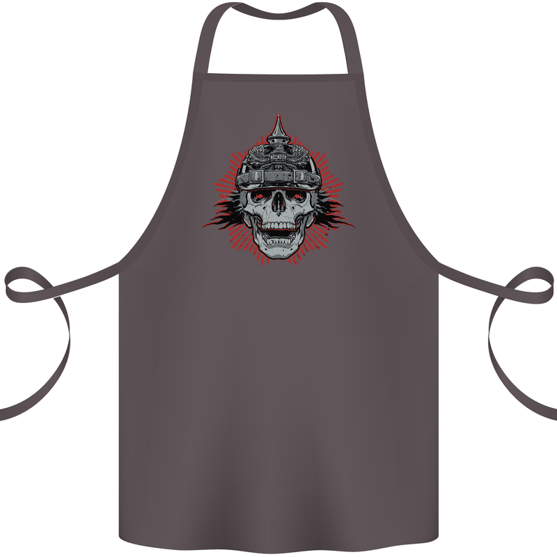 Pickelhaube Skull Prussian Helmet Biker Cotton Apron 100% Organic Dark Grey