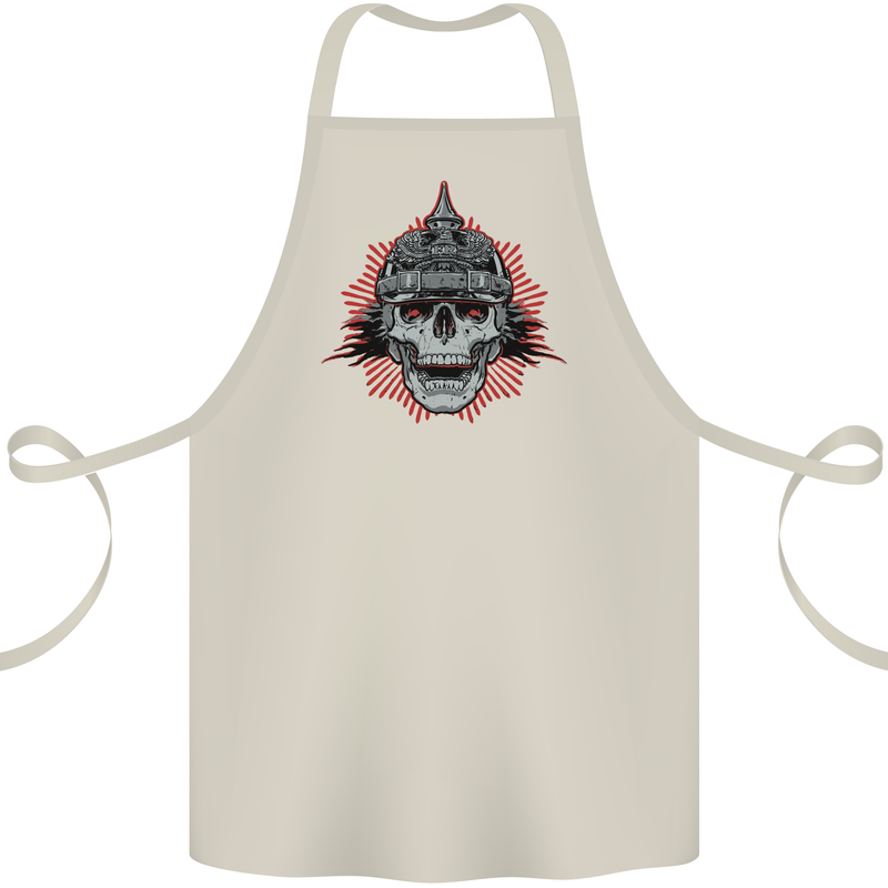 Pickelhaube Skull Prussian Helmet Biker Cotton Apron 100% Organic Natural