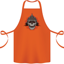 Pickelhaube Skull Prussian Helmet Biker Cotton Apron 100% Organic Orange
