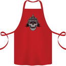 Pickelhaube Skull Prussian Helmet Biker Cotton Apron 100% Organic Red