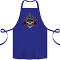 Pickelhaube Skull Prussian Helmet Biker Cotton Apron 100% Organic Royal Blue