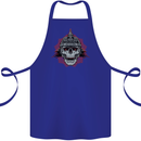 Pickelhaube Skull Prussian Helmet Biker Cotton Apron 100% Organic Royal Blue