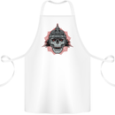 Pickelhaube Skull Prussian Helmet Biker Cotton Apron 100% Organic White