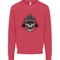 Pickelhaube Skull Prussian Helmet Biker Kids Sweatshirt Jumper Heliconia