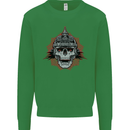 Pickelhaube Skull Prussian Helmet Biker Kids Sweatshirt Jumper Irish Green