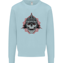 Pickelhaube Skull Prussian Helmet Biker Kids Sweatshirt Jumper Light Blue
