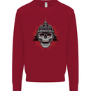 Pickelhaube Skull Prussian Helmet Biker Kids Sweatshirt Jumper Red