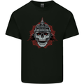 Pickelhaube Skull Prussian Helmet Biker Kids T-Shirt Childrens Black