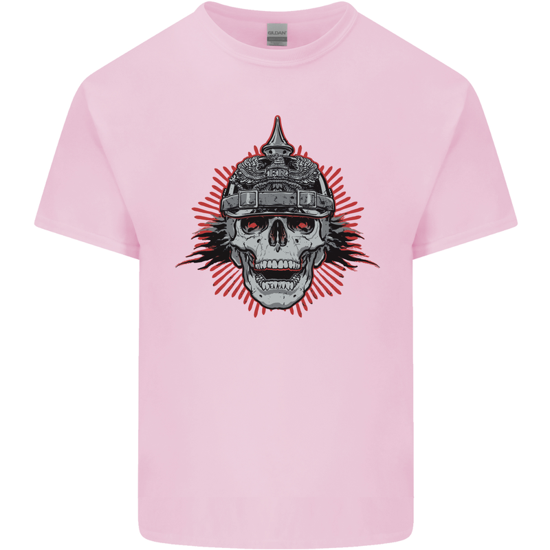 Pickelhaube Skull Prussian Helmet Biker Kids T-Shirt Childrens Light Pink