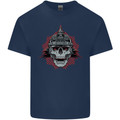Pickelhaube Skull Prussian Helmet Biker Kids T-Shirt Childrens Navy Blue