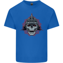 Pickelhaube Skull Prussian Helmet Biker Kids T-Shirt Childrens Royal Blue