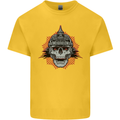 Pickelhaube Skull Prussian Helmet Biker Kids T-Shirt Childrens Yellow
