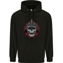 Pickelhaube Skull Prussian Helmet Biker Mens 80% Cotton Hoodie Black