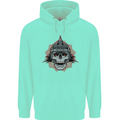 Pickelhaube Skull Prussian Helmet Biker Mens 80% Cotton Hoodie Peppermint