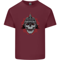 Pickelhaube Skull Prussian Helmet Biker Mens Cotton T-Shirt Tee Top Maroon