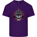 Pickelhaube Skull Prussian Helmet Biker Mens Cotton T-Shirt Tee Top Purple