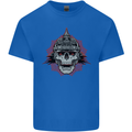 Pickelhaube Skull Prussian Helmet Biker Mens Cotton T-Shirt Tee Top Royal Blue