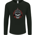 Pickelhaube Skull Prussian Helmet Biker Mens Long Sleeve T-Shirt Black