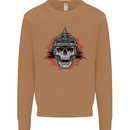 Pickelhaube Skull Prussian Helmet Biker Mens Sweatshirt Jumper Caramel Latte