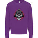 Pickelhaube Skull Prussian Helmet Biker Mens Sweatshirt Jumper Purple