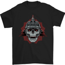 Pickelhaube Skull Prussian Helmet Biker Mens T-Shirt Cotton Gildan Black