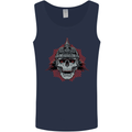 Pickelhaube Skull Prussian Helmet Biker Mens Vest Tank Top Navy Blue