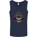 Pickelhaube Skull Prussian Helmet Biker Mens Vest Tank Top Navy Blue