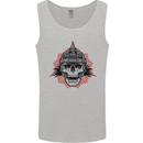 Pickelhaube Skull Prussian Helmet Biker Mens Vest Tank Top Sports Grey