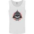 Pickelhaube Skull Prussian Helmet Biker Mens Vest Tank Top White