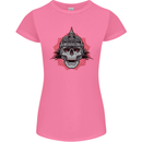 Pickelhaube Skull Prussian Helmet Biker Womens Petite Cut T-Shirt Azalea
