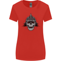Pickelhaube Skull Prussian Helmet Biker Womens Wider Cut T-Shirt Red
