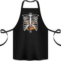 Pie Inside a Skeleton Torso Funny Food Cotton Apron 100% Organic Black