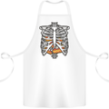 Pie Inside a Skeleton Torso Funny Food Cotton Apron 100% Organic White