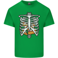 Pie Inside a Skeleton Torso Funny Food Kids T-Shirt Childrens Irish Green