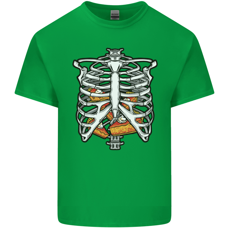 Pie Inside a Skeleton Torso Funny Food Kids T-Shirt Childrens Irish Green