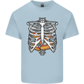 Pie Inside a Skeleton Torso Funny Food Kids T-Shirt Childrens Light Blue