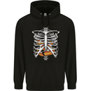 Pie Inside a Skeleton Torso Funny Food Mens 80% Cotton Hoodie Black