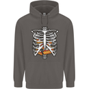 Pie Inside a Skeleton Torso Funny Food Mens 80% Cotton Hoodie Charcoal