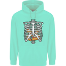 Pie Inside a Skeleton Torso Funny Food Mens 80% Cotton Hoodie Peppermint