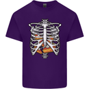 Pie Inside a Skeleton Torso Funny Food Mens Cotton T-Shirt Tee Top Purple