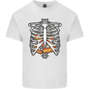 Pie Inside a Skeleton Torso Funny Food Mens Cotton T-Shirt Tee Top White