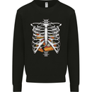 Pie Inside a Skeleton Torso Funny Food Mens Sweatshirt Jumper Black
