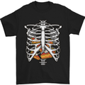 Pie Inside a Skeleton Torso Funny Food Mens T-Shirt Cotton Gildan Black