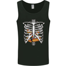 Pie Inside a Skeleton Torso Funny Food Mens Vest Tank Top Black