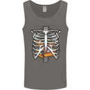Pie Inside a Skeleton Torso Funny Food Mens Vest Tank Top Charcoal